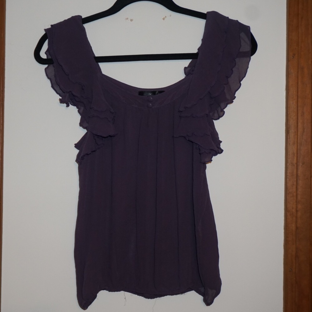 🖤Eggplant sheer top🖤